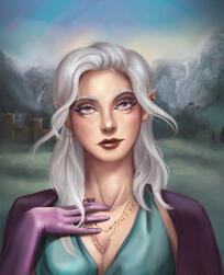 Portrait with Detailed Background